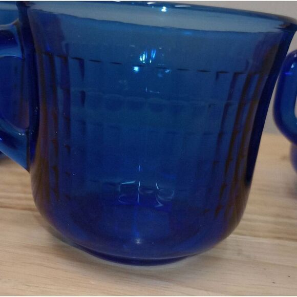 Vintage Forte Crisa cobalt blue mugs. Made in Mexico. set of 3 - Picture 2 of 8